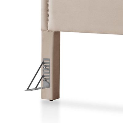 Cabeceira Cama Box Queen 1,60m Estofada Aruba Veludo Bege