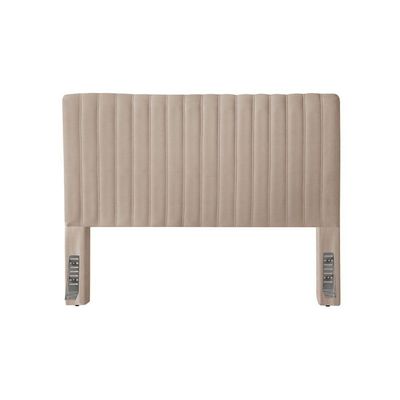 Cabeceira Cama Box Queen 1,60m Estofada Havai Veludo Bege