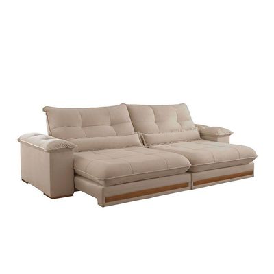 Sofá Dubai Linho 02 Módulos De 100 Cm B25 Cm Meu Sofá Online A226 Linho Bege
