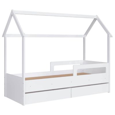 Cama Infantil Montessoriana com Gavetas Branca