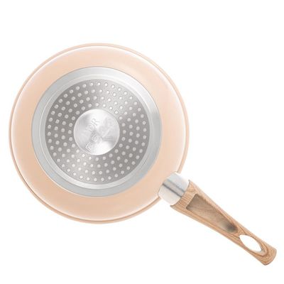 Frigideira de Indução Lyor em Alumí­nio com Revestimento Cerâmico Granilite Bege 24cm Bege