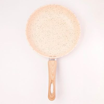 Frigideira de Indução Lyor em Alumí­nio com Revestimento Cerâmico Granilite Bege 24cm Bege