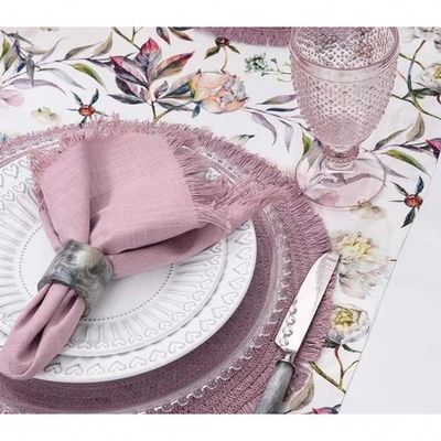 Guardanapo Unitário Franja Coloratta Rosa Vintage 303041- Copa & Cia