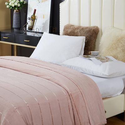 Cobertor Manta Himaláia Queen Ultrasoft Dupla Face - Rosê - 100% Poliéster