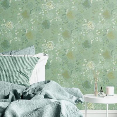 Papel de Parede House of Turnowsky Floral Verde 389004