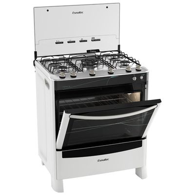 Fogão Esmaltec Topázio 5 Bocas Com Forno Autolimpante, Acendimento Automático E Timer Sonoro Bivolt