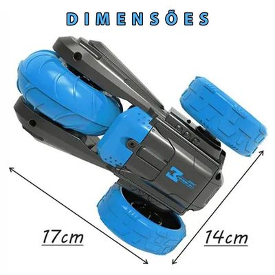 Carrinho Controle Remoto 360 Manobra Flip Radical Luzes Som Super Carro Divertido Criança Brinquedo Aventura