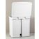 Lixeira Coleta Seletiva com Pedal para Cozinha 20L Trium Duplo Compartimento OU Branco