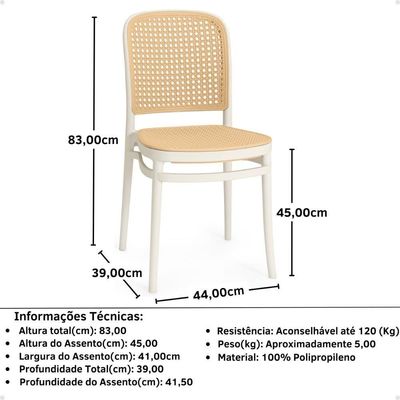 Kit 18 Cadeiras De Jantar Roma Para Sala E Cozinha - Branco