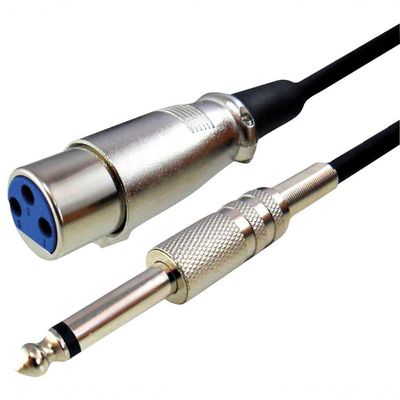 Cabo De Microfone P10 Macho X Cannon Femea