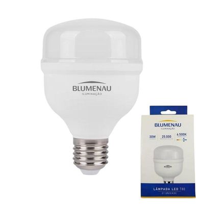 Lâmpada Led T80 Blumenau 30w 6500k Luz Branco Frio