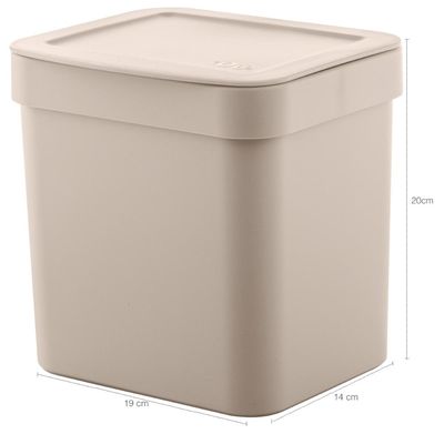 Lixeira Para Pia De Cozinha 4,7L E Dispenser Porta Detergente E Organizador 650ml OU Bege