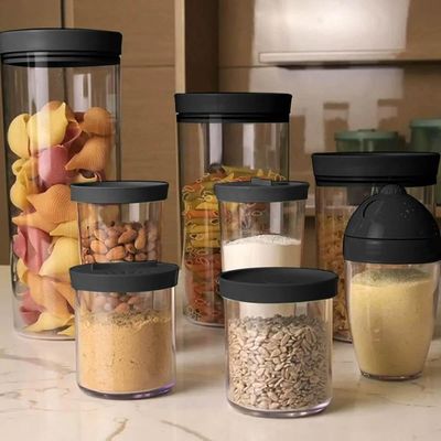 Farinheiro Porta Temperos Farofa UZ 500ml Condimentos com Tampa de Dupla Abertura Preto