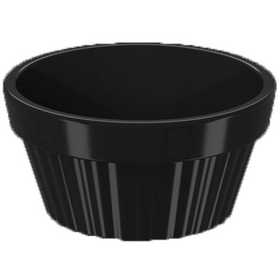 Kit 20 Ramekin 30ml Molho Maionese Shoyu Restaurante Preto Ramequim Oriental Uno Coza Canelado