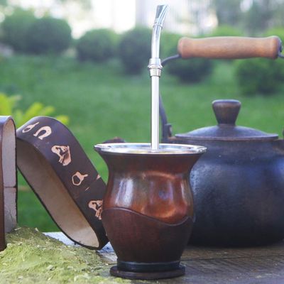 Bomba Para Tererê Chimarrão Bojo De Mola 24cm Aço Inox 304 Com Regulagem