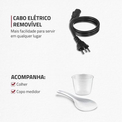 Panela de Pressão Elétrica Digital 6L Mondial Vermelho/Inox PE-60-6L-RI 220V/60HZ