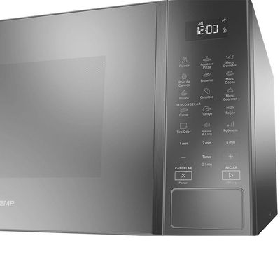 Forno de Micro-ondas Brastemp BMS46AR Alta Capacidade com 18 Receitas Pré-Programadas 32L Prata / 220V