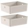 Kit 2 Cestos Organizadores Multiuso 12L Bege Flow 34x27x13cm Ou Lavanderia Closet