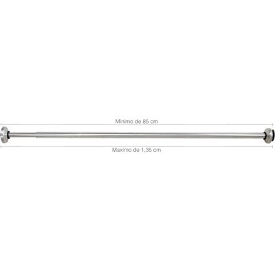 Suporte Para Cortina De Banheiro Varão Extensível 85 a 135cm
