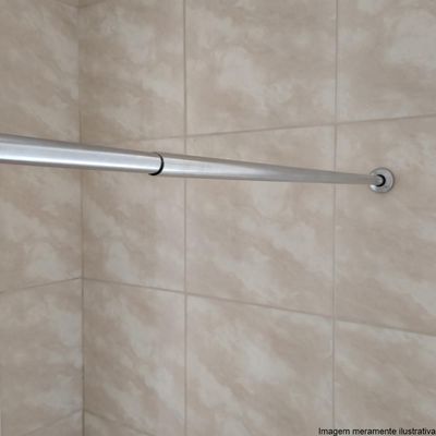 Suporte Para Cortina De Banheiro Varão Extensível 85 a 135cm