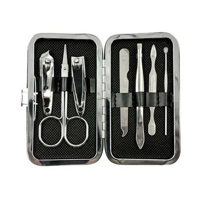 Kit Manicure 7 Peças Em Metal + Estojo