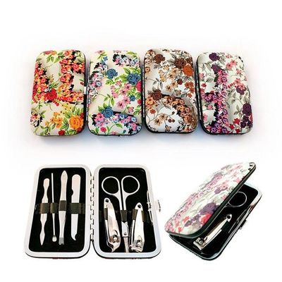 Kit Manicure 7 Peças Em Metal + Estojo