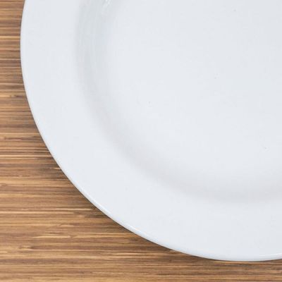 Conjunto 12 Pratos Fundos de Porcelana 21,5cm Classe Única Iguaçu Germer Branco