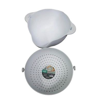 Escorredor de Alimentos Inteligente Massa Legumes Lavador de Arroz 2L Plástico Plasvale Branco