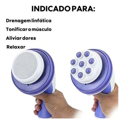 Massageador Elétrico Orbital Corporal 4 Acessórios 110v