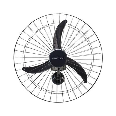 Ventilador De Parede Ventisol 200w Grade Metal 60cm Preto Bivolt