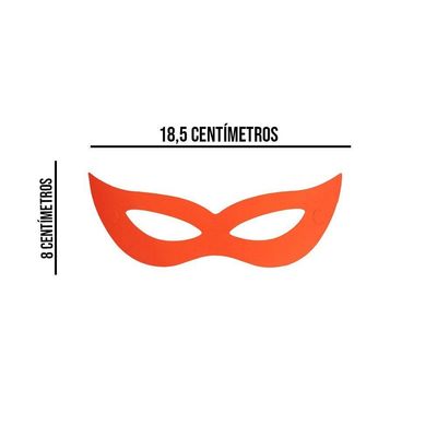 Máscara De Carnaval Laranja Neon - 12 Unidades