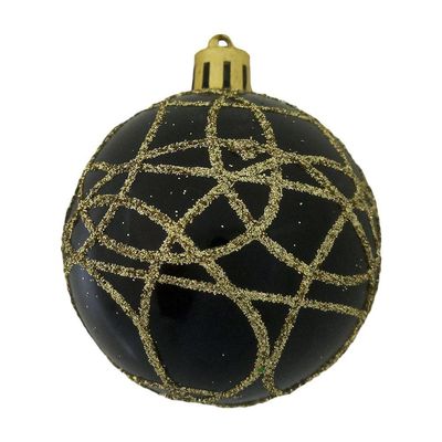 Bola De Natal Dourada Mista 6cm - 9 Unidades