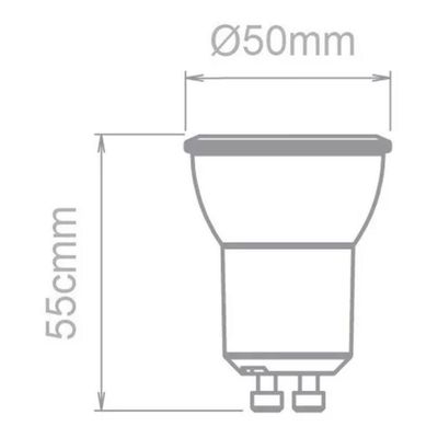 Lâmpada Dicróica Luz Sollar Mr-11 45w 3000k Luz Amarela