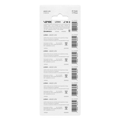 Bateria Alcalina Lr44 C-10 1.5v - Vb44b10