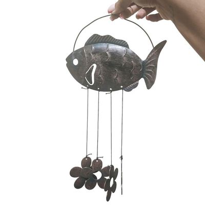 Sino Dos Ventos Peixe Flores Kit 3 Unidades Decoraçao Jardim Varanda Relaxante Enfeite Quintal