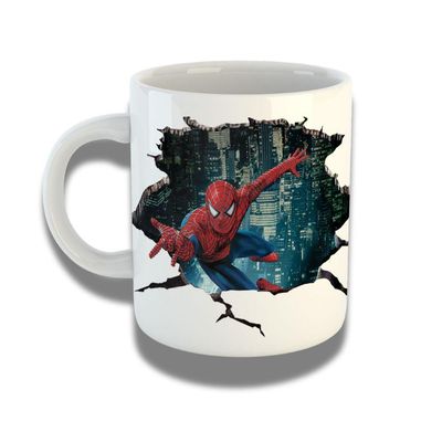Caneca De Porcelana 325ml Com Design 3d Exclusivo Homem Aranha 2