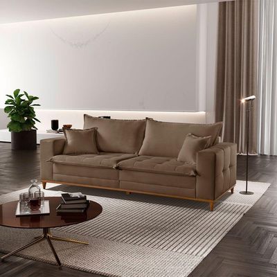Sofá Matrix 02 Módulos De 100cm B25cm Meu Sofá Online B016 Veludo Marrom