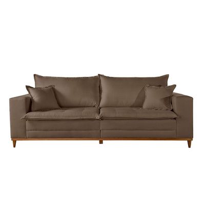 Sofá Matrix 02 Módulos De 100cm B25cm Meu Sofá Online B016 Veludo Marrom