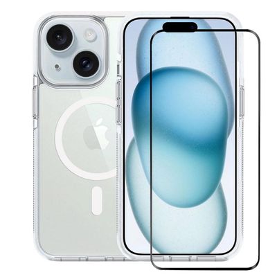 Kit Capa Anti-Slip Magsafe e Pelicula Ultra Glass para iPhone 15 - Gshield