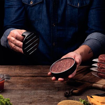 Prensador para Hambúrguer Artesanal Tramontina Black Burger Molde Forma Prensa Caseira