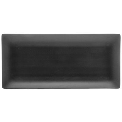 Kit 12 Travessas para Servir Sushi Sashimi Melamina 35x16cm Pratos Retangulares Pretos Tóquio Lyor