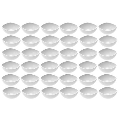 Kit 36 Potes para Sobremesas Doces 265ml Plástico Branco Restaurante Hotel Crippa