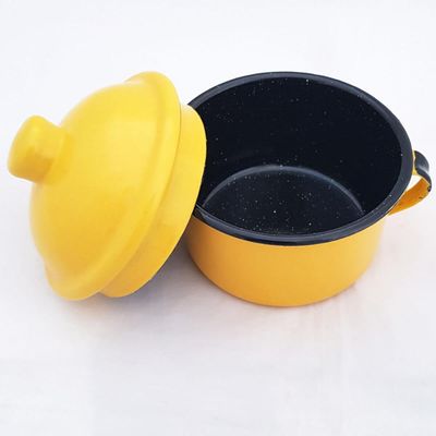 Açucareiro Esmaltado Porta Açúcar 450ml Suporte Açúcar Tradicional Amarelo
