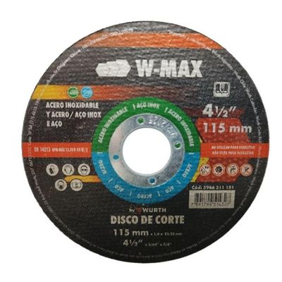 Disco De Corte Aço Inox W-max Wurth - 4.1/2" (115mm)