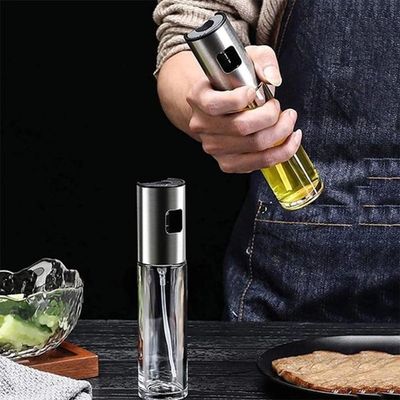 Kit 2Pcs Spray Porta Azeite-Vinagre Aço Inox Sem Desperdício