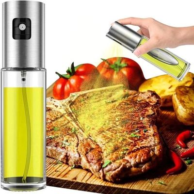 Kit 2Pcs Spray Porta Azeite-Vinagre Aço Inox Sem Desperdício