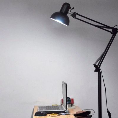 Luminaria Abajur Chao Articulada Metal E27 Iluminaçao Mesa Sofa Quarto Sala Trabalho Estudos Home Office Decoraçao
