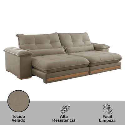 Sofá Dubai Veludo 2 Módulos De 100 Cm B25 Cm Meu Sofá Online B002 Veludo Capuccino