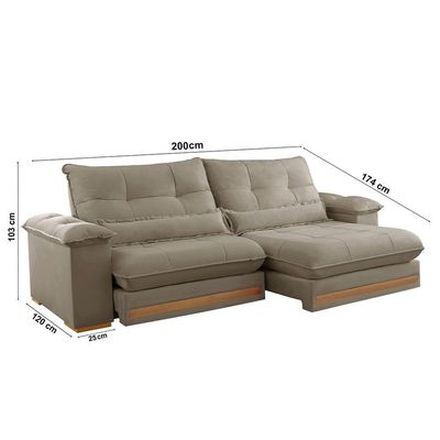 Sofá Dubai Veludo 2 Módulos De 100 Cm B25 Cm Meu Sofá Online B002 Veludo Capuccino
