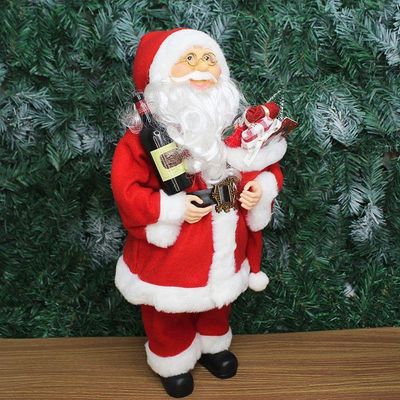 Decoração Papai Noel Tradicional Gorro Presentes Natal 45cm